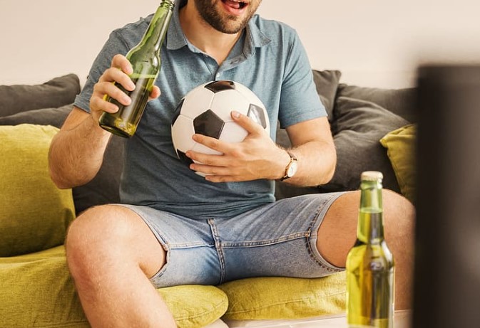 man watching sports